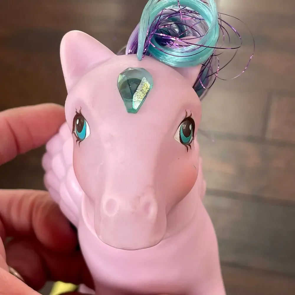 My Little Pony Brilliant Bloom w/ Brush Comb & 2 I Luv You Barrettes MLP READ